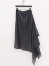 SWAYING 25 Early Autumn Irregular Hem Wool Skirt SW-SW25PF3B08C2-SH Dark Gray